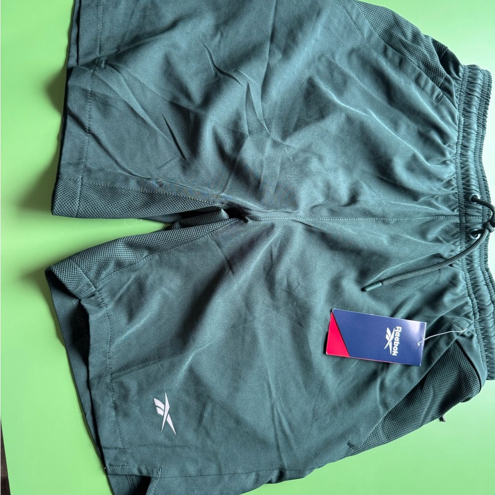 Reebok Men's Green Athletic Shorts
